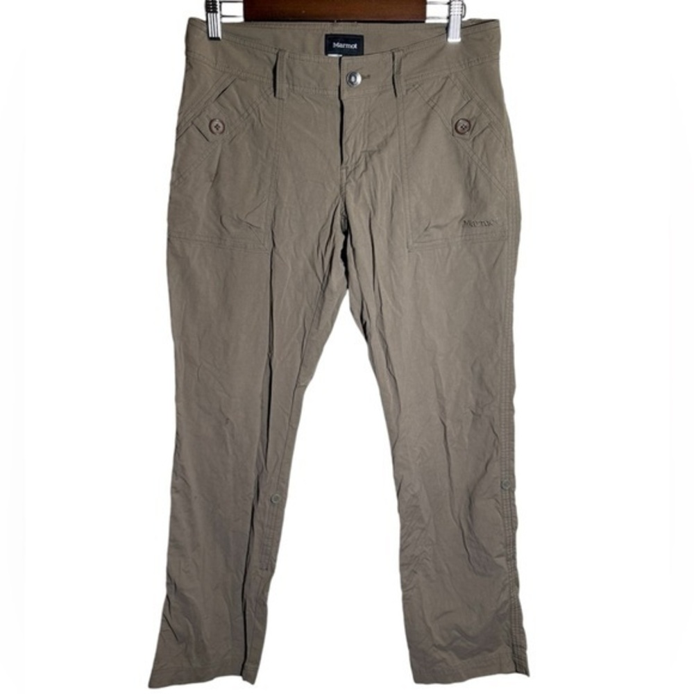 Marmot Tan Roll Up Convertible Hiking Pants with Pockets Women's Size 8